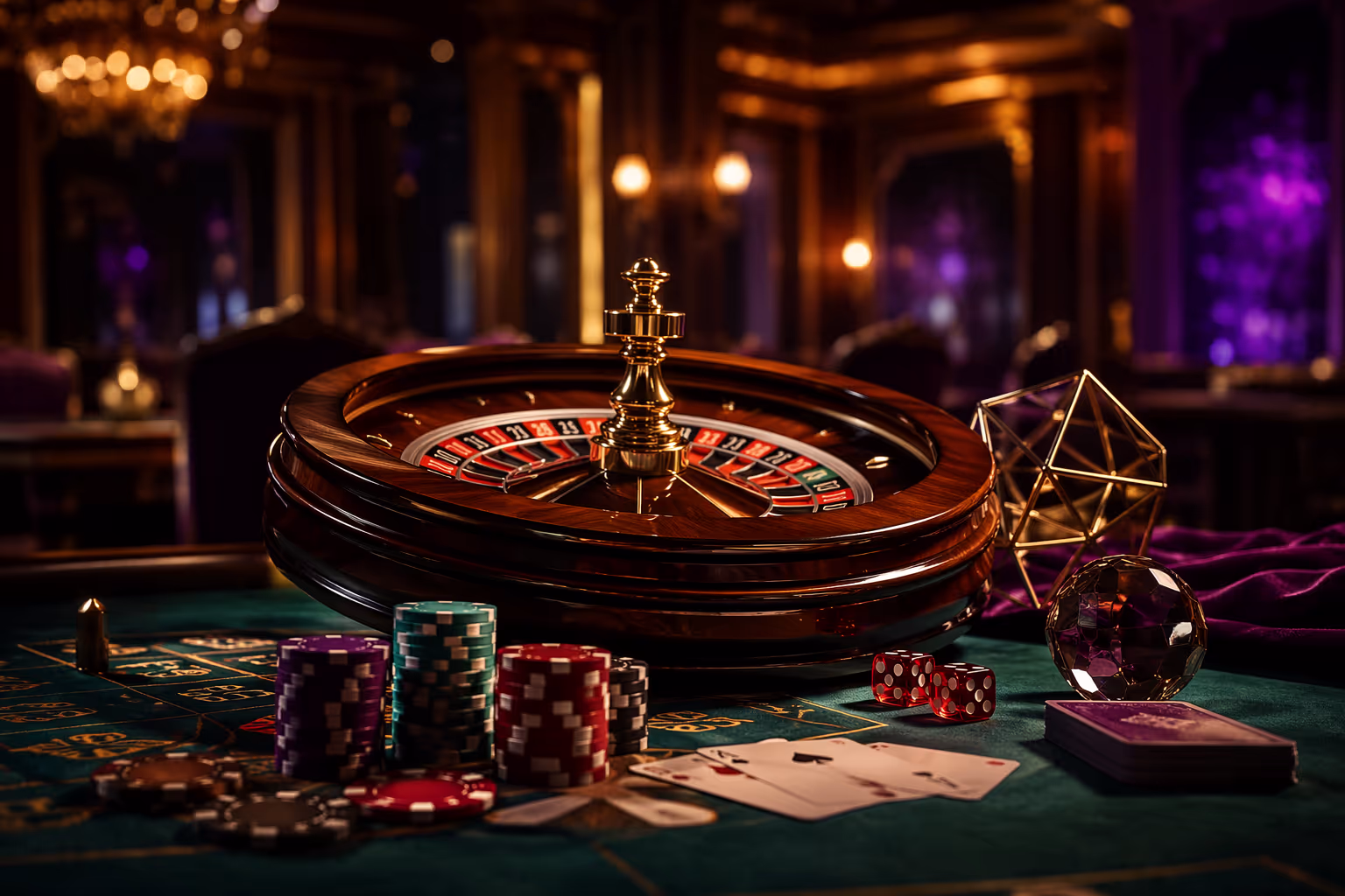 Matemaattisia kaavoja ja pelimerkkejä havainnollistamassa älykkäitä rahapelistrategioita