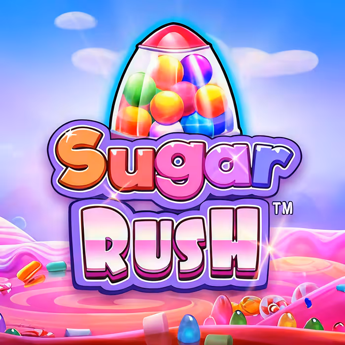 Sugar Rush slot game with cluster pays and candy theme